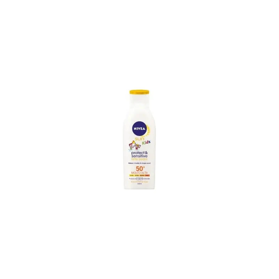 Crème solaire Nivea Kids SPF 50+ Protect &amp; Sensitive, très haute protection, 200 ml