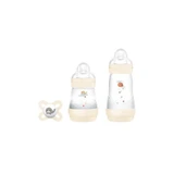 Mam Easy Start - 2 biberons avec tétines d'origine, à partir de 0 mois, 130 ml et 260 ml - beige