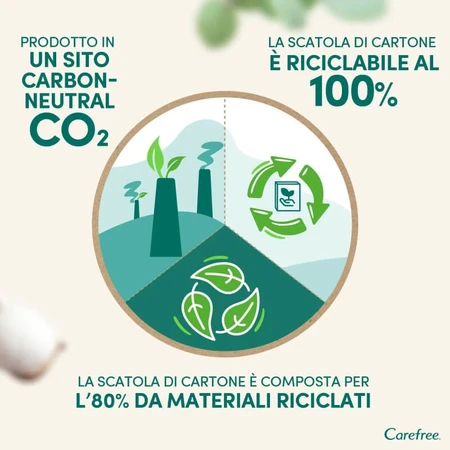 Carefree 100 % orgánico - 30 salvaslips de algodón