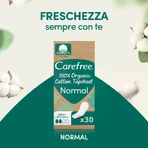 Carefree 100 % orgánico - 30 salvaslips de algodón
