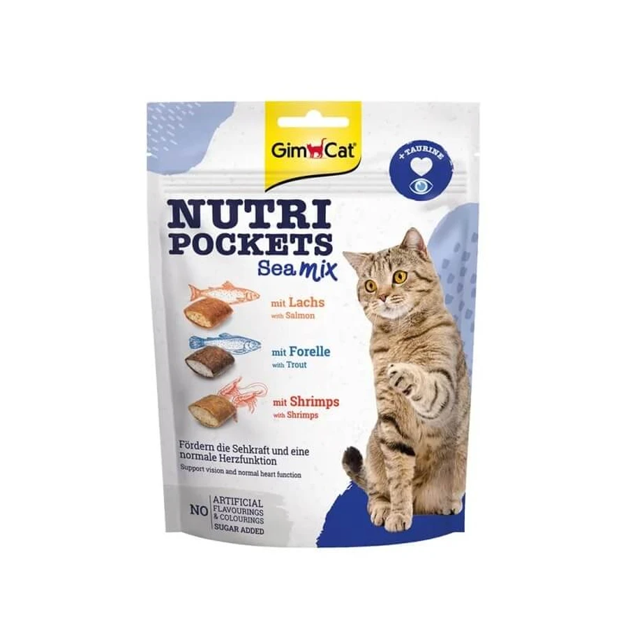 Gimborn Gimcat - Nutri Pockets Sea Mix Cat Snacks, 60 g