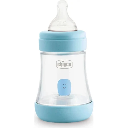 Chicco Perfect 5 - Anti-koliekfles met langzame doorstroming, 150 ml, lichtblauw