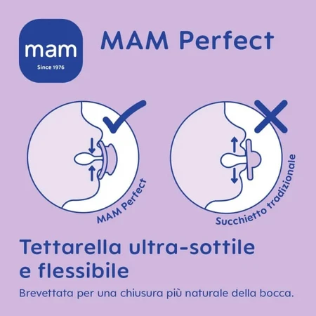 Mam Perfect Start 0-2 meses - Chupete de silicona azul claro