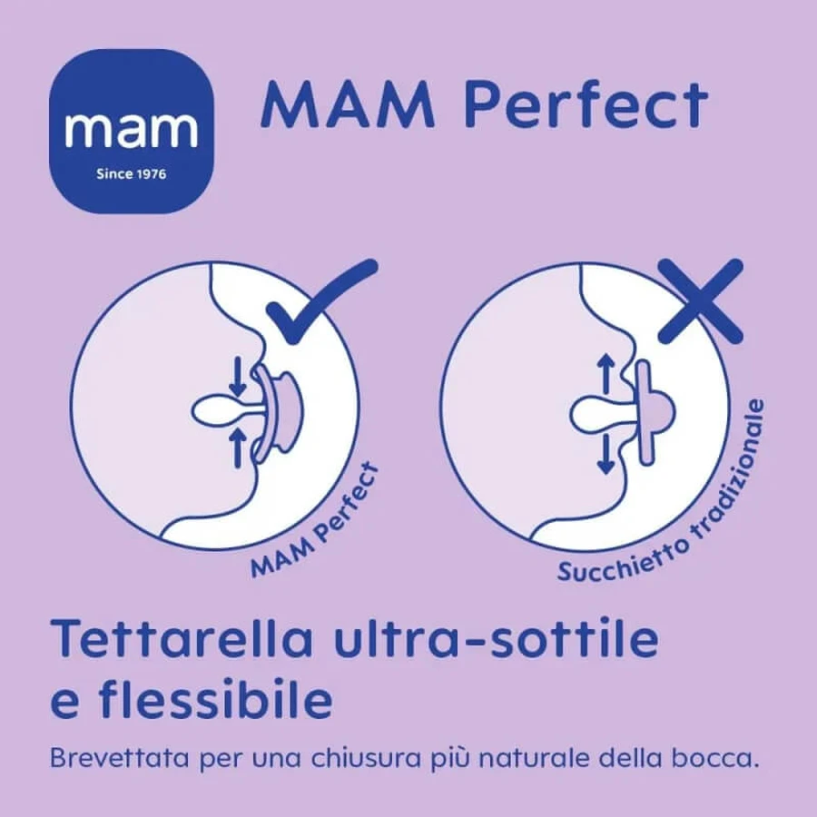 Mam Perfect Start 0-2 meses - Chupete de silicona azul claro