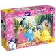 Lisciani Disney-Prinzessinnen Super Maxi 108-teiliges doppelseitiges Malpuzzle