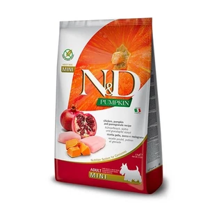 Farmina N&amp;d Pumpkin Adult Mini au poulet, à la citrouille et à la grenade - Aliment complet pour chiens, 2,5 kg