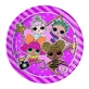 Ciao Lol Surprise - 8 glittery paper plates, 20 cm each