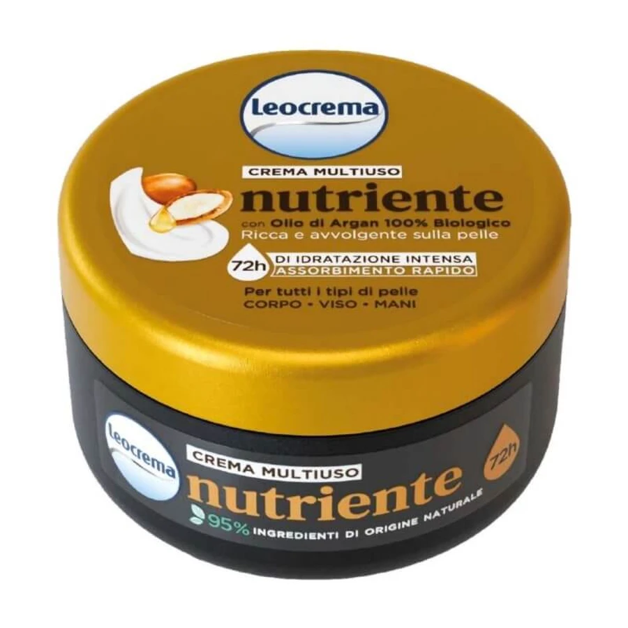 Leocrema Voedende Multifunctionele Crème - Hydraterende verzorging voor lichaam, gezicht en handen, 200 ml