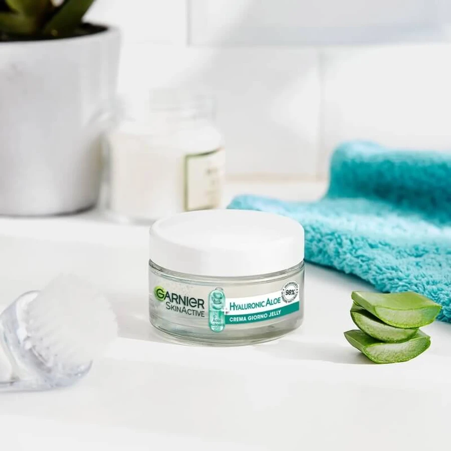 Garnier Skin Active Gel de Ácido Hialurónico y Aloe - Crema hidratante de día, 50 ml