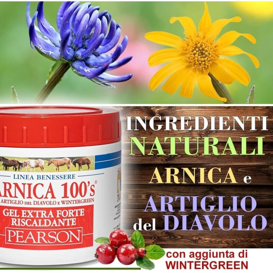 Pearson Arnica 100's - Extra krachtige verwarmende gel voor paarden, 500 ml