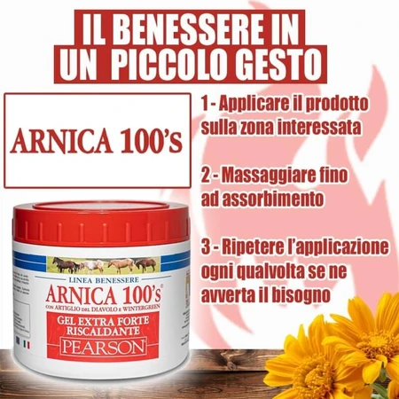 Pearson Arnica 100's - Extra krachtige verwarmende gel voor paarden, 500 ml