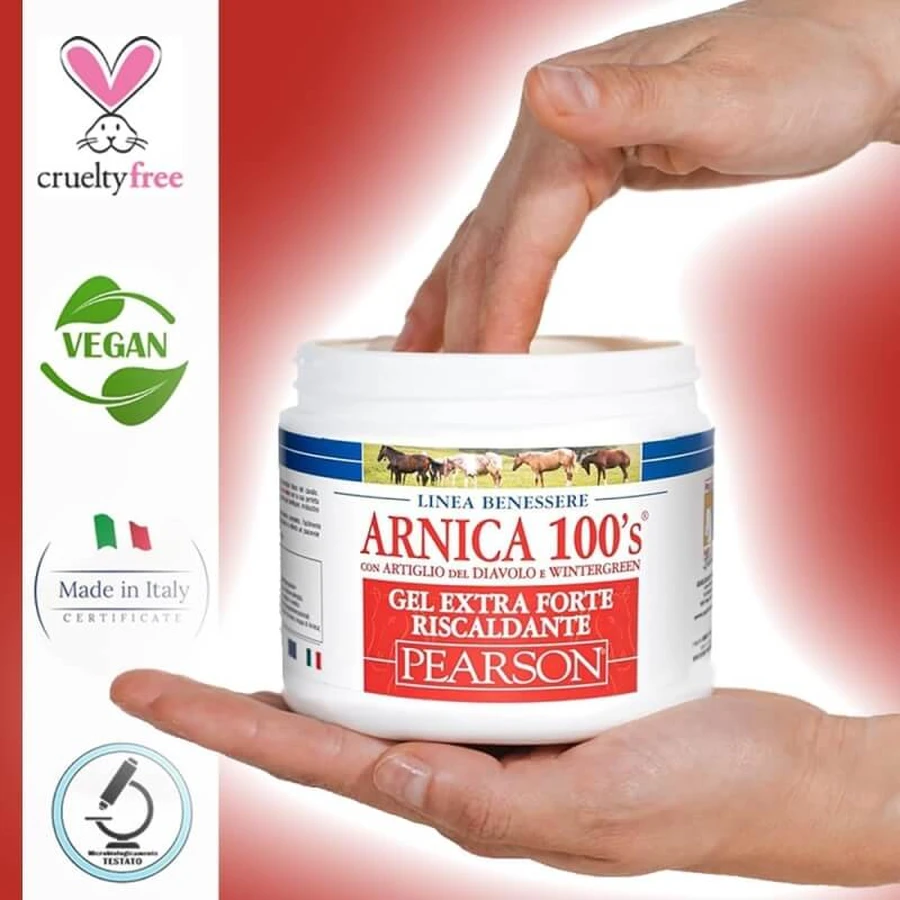 Pearson Arnica 100's - Extra krachtige verwarmende gel voor paarden, 500 ml