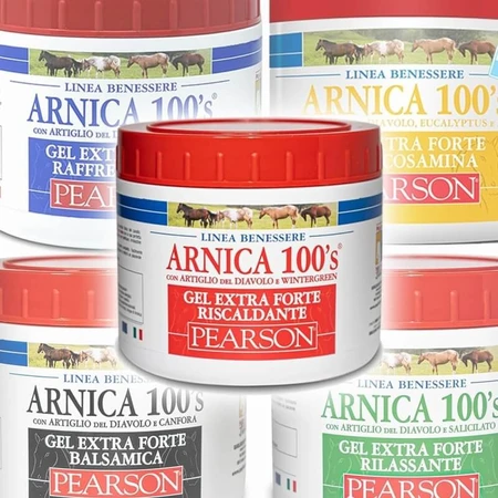 Pearson Arnica 100's - Extra krachtige verwarmende gel voor paarden, 500 ml
