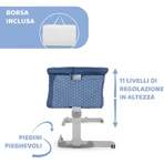 Chicco Next 2 Me Dream Mini-Kinderbett, Marineblau, ab 0 Monaten