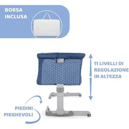 Chicco Next 2 Me Dream Mini-Kinderbett, Marineblau, ab 0 Monaten