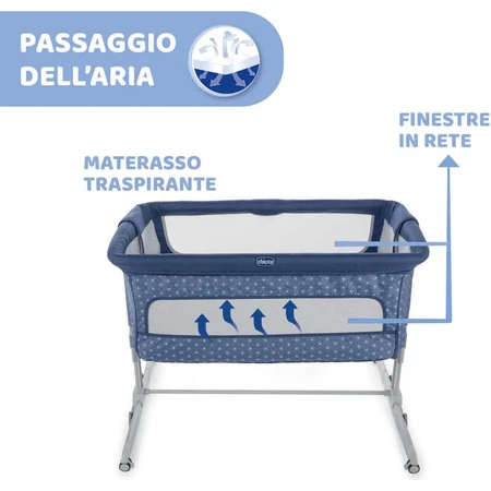 Chicco Next 2 Me Dream Mini-Kinderbett, Marineblau, ab 0 Monaten