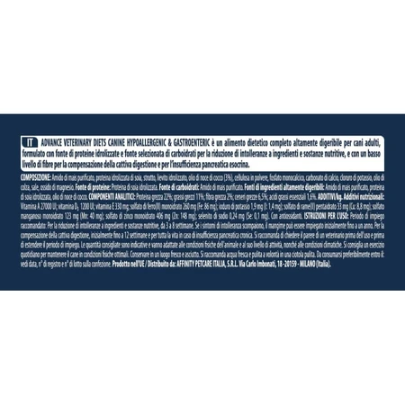 Advance Veterinary Diets Hypoallergenic – Alleinfuttermittel für erwachsene Hunde mit Nahrungsmittelunverträglichkeiten, 10 kg