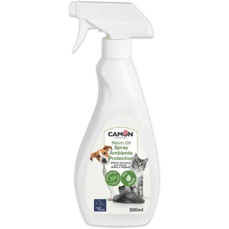 Camon Neemöl-Raumspray – Schutzbarriere für Tierbetten, Sofas und Teppiche, 500 ml