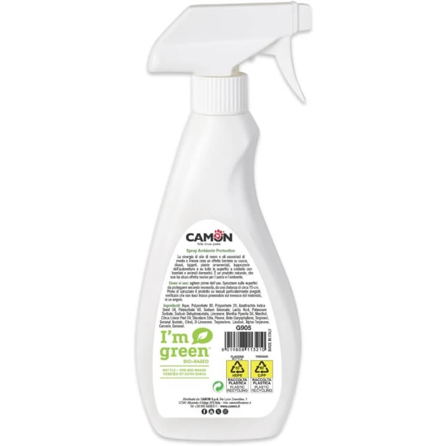 Camon Neemöl-Raumspray – Schutzbarriere für Tierbetten, Sofas und Teppiche, 500 ml