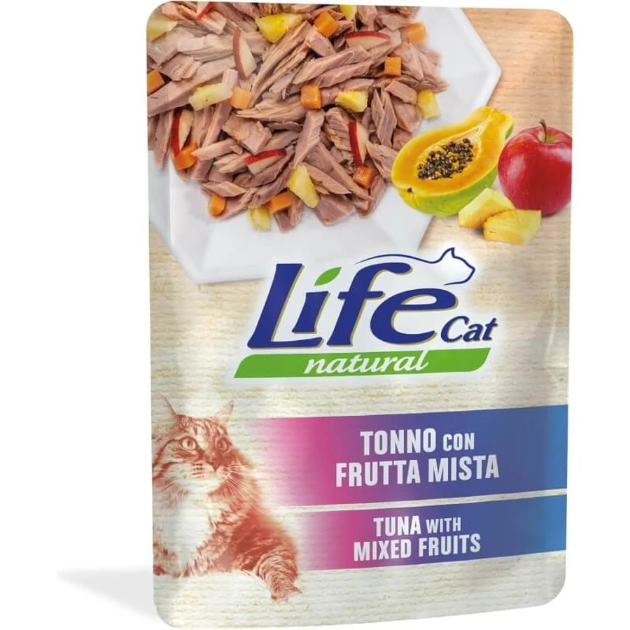 Life Petcare Life Natural pour chat : thon aux fruits variés - Nourriture humide pour chat, 70 g