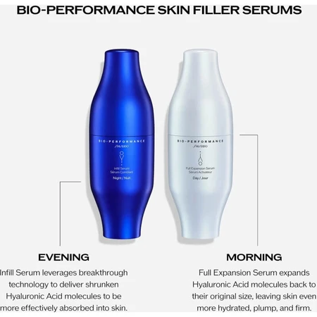 Shiseido Bio-Performance Skin Filler-serums – 2-staps anti-aging-serums, 30 ml + 30 ml