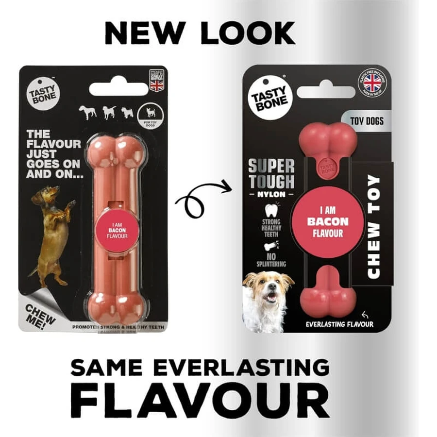 Tasty Bone Tasty Bone Puppy Toy - Bacon-Flavored Puppy Toy