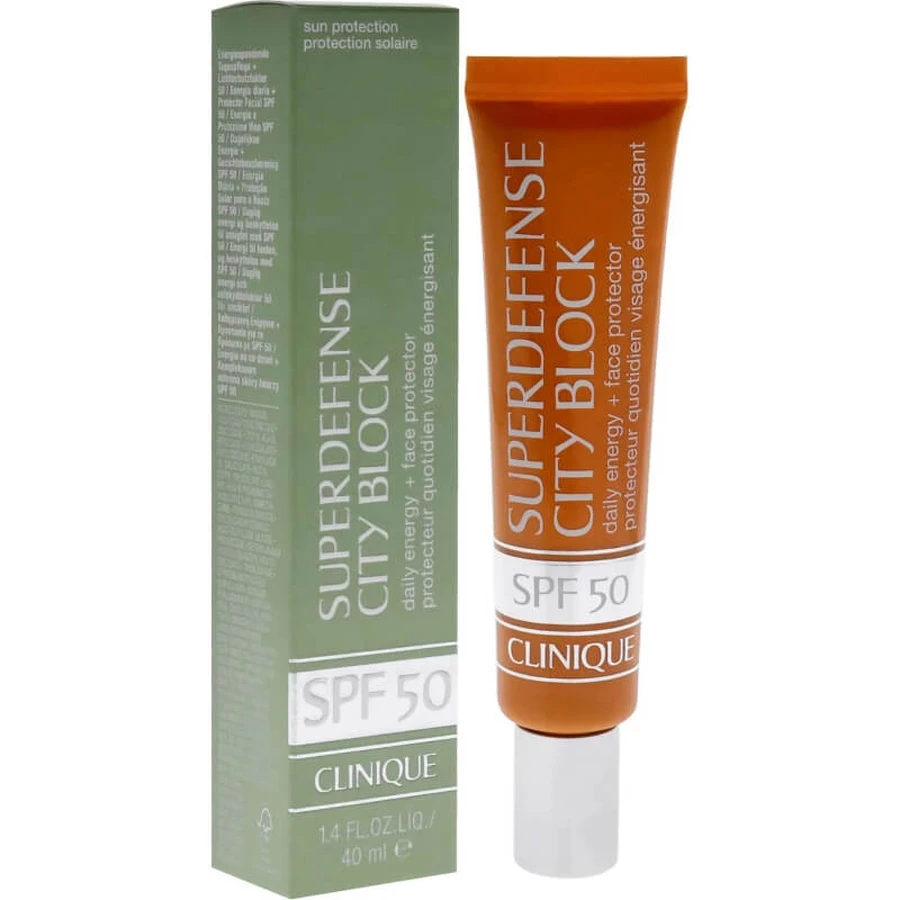 Clinique Face Sunscreen SPF 50 Super Defense City Block Fluid, High Protection, 40 ml