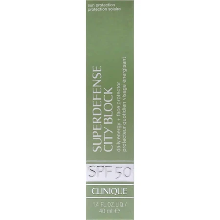 Clinique Face Sunscreen SPF 50 Super Defense City Block Fluid, High Protection, 40 ml