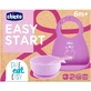 Chicco Easy Start - Silicone Weaning Meal Set 6m+ - Pink