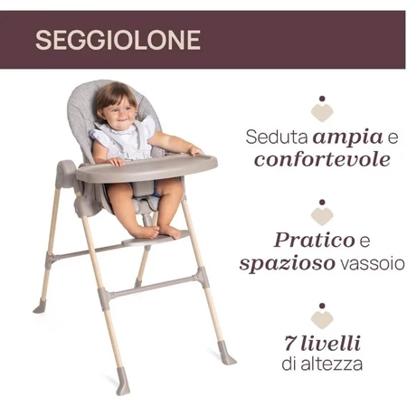 Chicco Polly Essential - High Chair - Ash