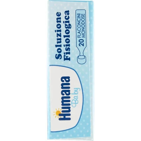 Solution saline Humana - pour l'hygiène nasale et oculaire, 20 flacons de 5 ml chacun