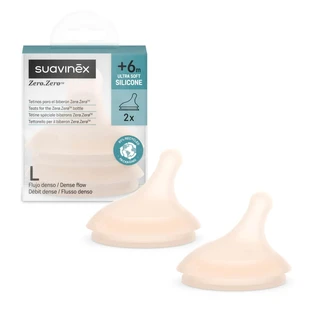 Suavinex zero.zero - 2 antikoliek-siliconenfopspeentjes, vanaf 6 maanden