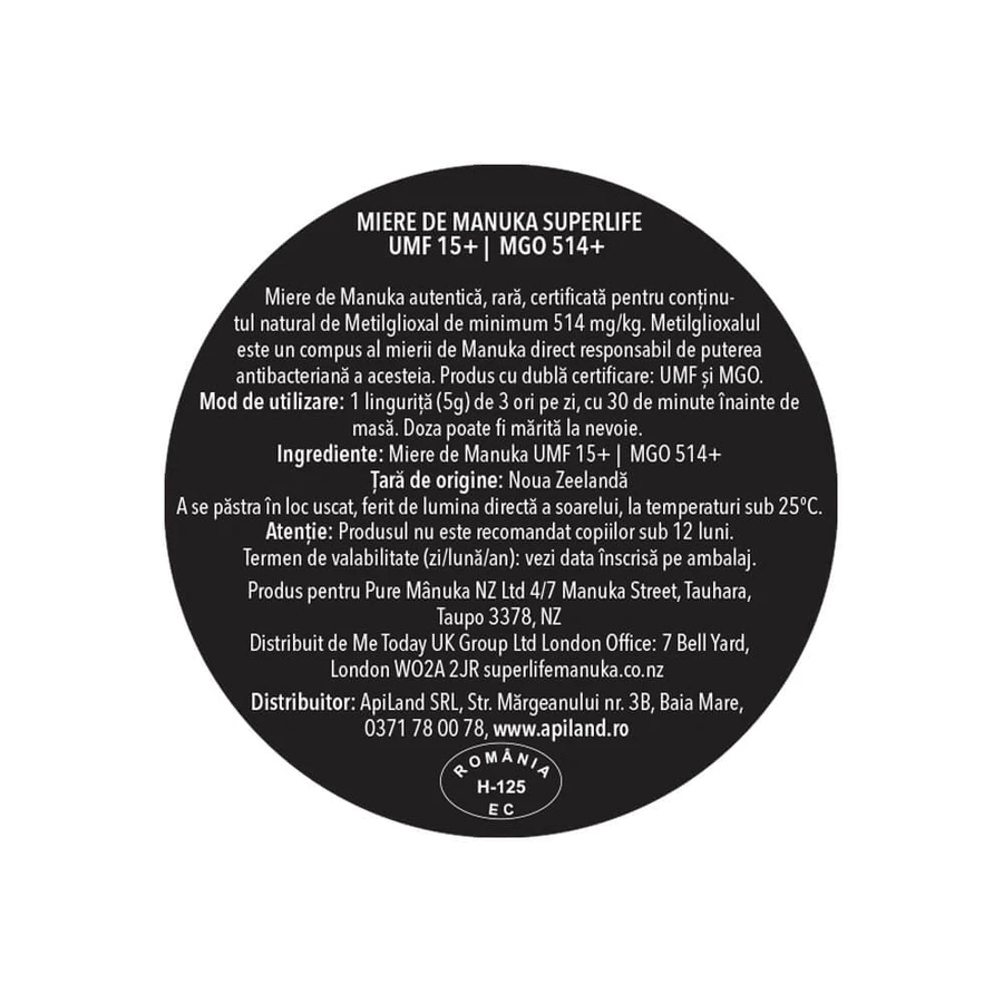 Pure Manuka Honig UMF15+, MGO514+, 250g, Superlife