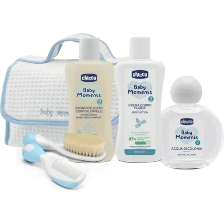 Chicco Baby Moments lichtblauwe badset