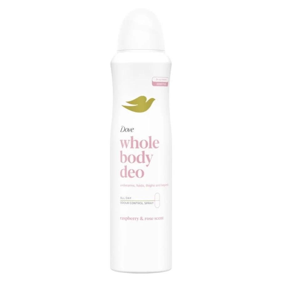 Dove Whole Body Raspberry and Rose Deodorant - Body Spray, 150 ml