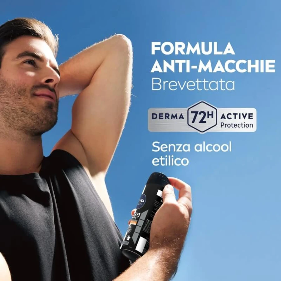 Nivea Men Black &amp; White Invisible - Déodorant anti-transpirant en spray, 150 ml