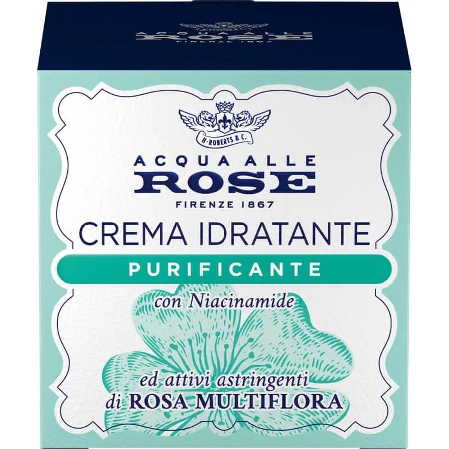 Rozenwater: hydraterende en zuiverende gezichtscrème, 50 ml
