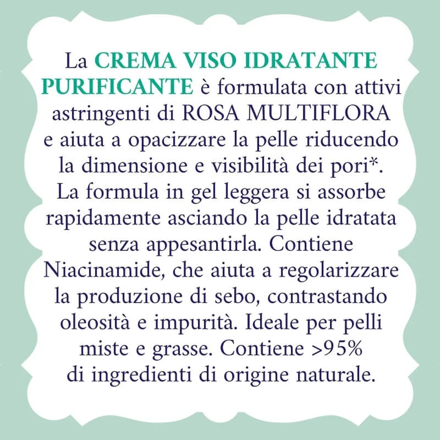 Rozenwater: hydraterende en zuiverende gezichtscrème, 50 ml