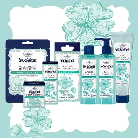 Rozenwater: hydraterende en zuiverende gezichtscrème, 50 ml
