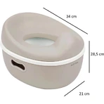 Nattou Potty Care - Orinal de entrenamiento 3 en 1 - Beige