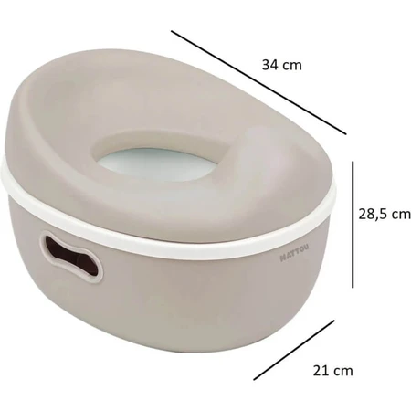 Nattou Potty Care - Orinal de entrenamiento 3 en 1 - Beige
