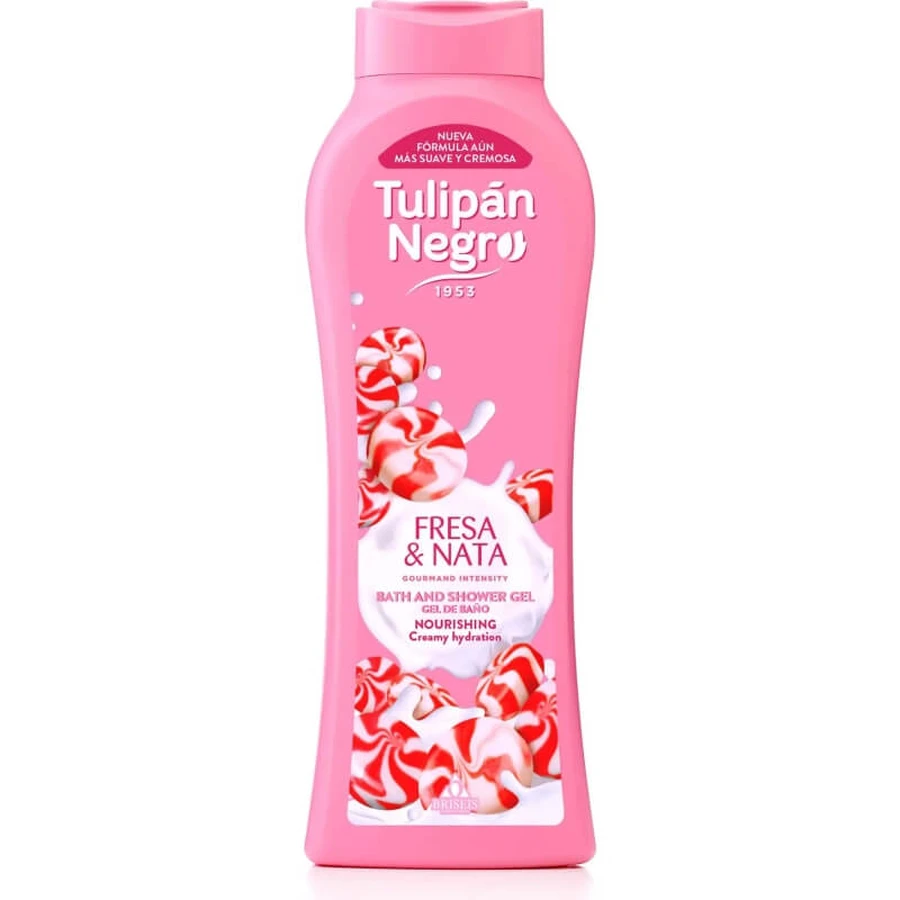 Tulipan Negro Gourmand Intensity Fraise &amp; Crème - Gel de bain hydratant 650 ml