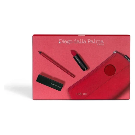 Diego dalla Palma Lips Kit - Lumi-Matt lippenstift nr. 37 + navulbaar etui + Stayonme lippotlood nr. 166 + clutch