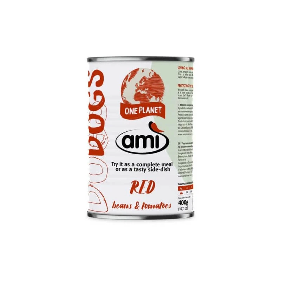 Ami the natural choice Ami Dog Red Beans and Tomatoes - Vegetable-Based Wet Dog Food, 400 g