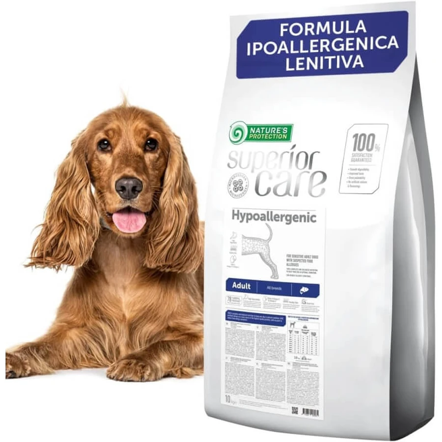 Nature's Protection Superior Care Salmon - Hypoallergenic Complete Dry Food for Adult Dogs, 1.5 kg