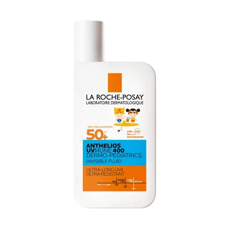 La Roche-Posay Anthelios UVMune 400, crema solar invisible para niños SPF 50+ (dermopediatría), protección muy alta, 50 ml