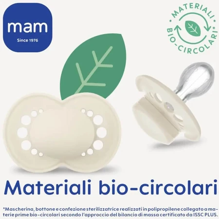 Mam Comfort 2–6 maanden – 2 siliconenfopspenen – lichtblauw/neutraal