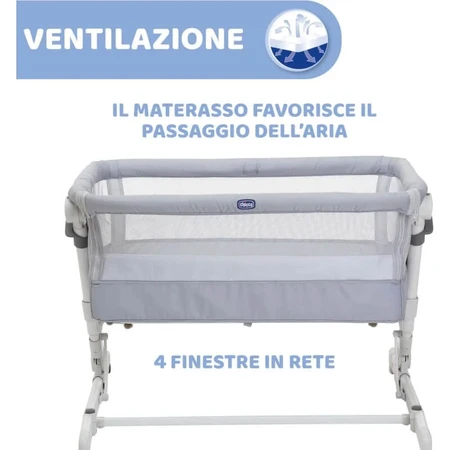 Chicco next2me popup - co-sleeping crib in grey mist
