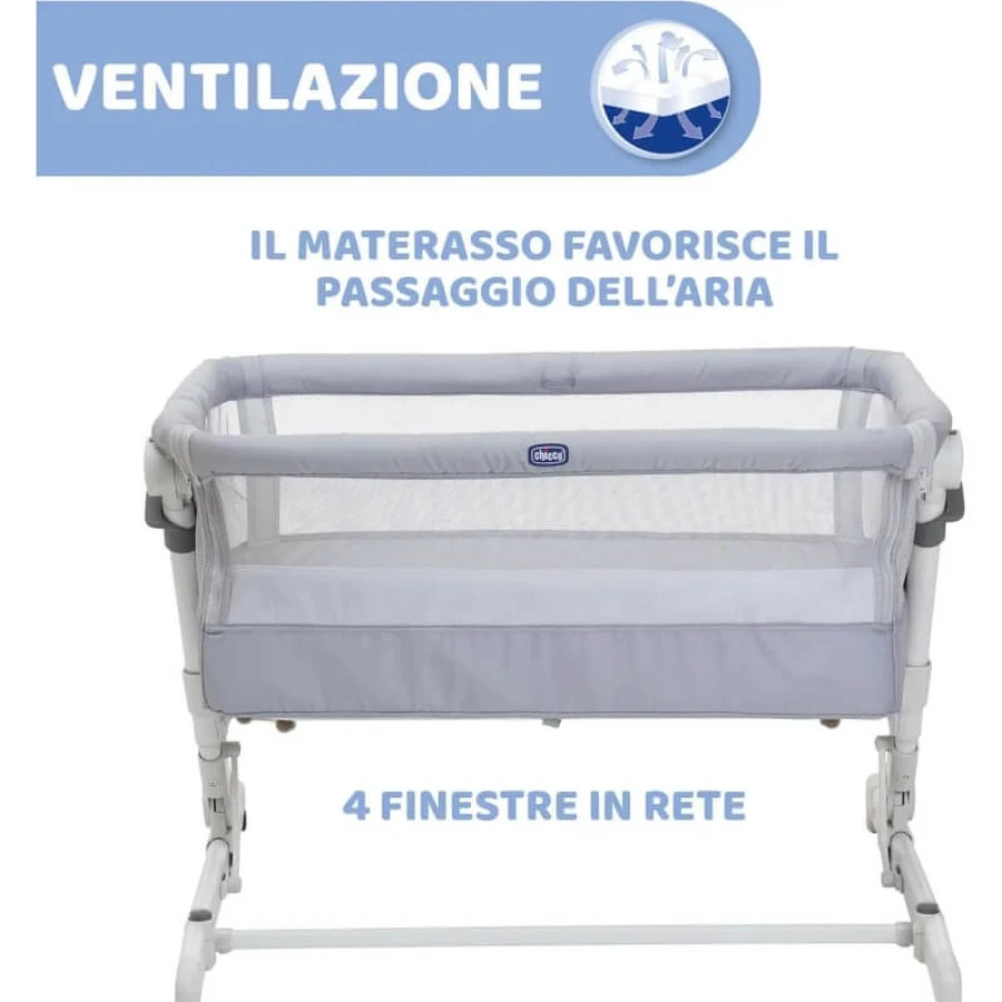 Chicco next2me popup - co-sleeping crib in grey mist