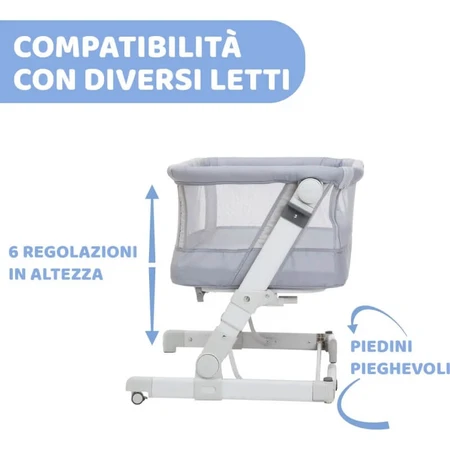 Chicco next2me popup - co-sleeping crib in grey mist